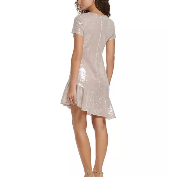 Women's Sequined Ruffled A-Line Dress size 6 - Picture 2 of 7